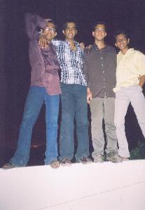 Pramod, Vimal, Lijo & Shakeel on the terrace