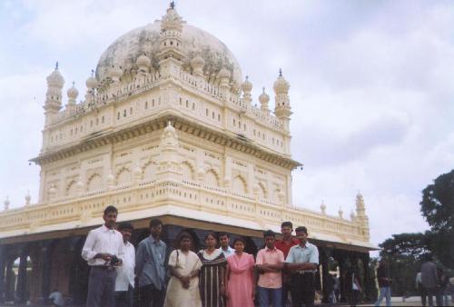 The staff in front of the Mysore Palace